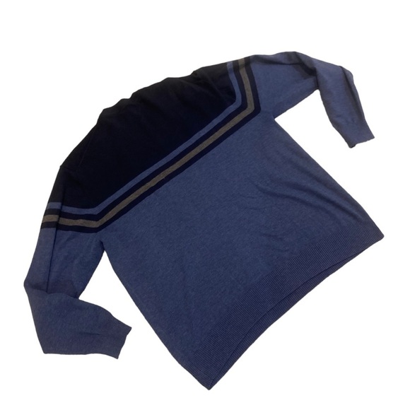 Men’s US Polo Association blue striped crew neck pullover sweater size xl - Picture 2 of 6